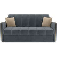 Диван Мебель-АРС Давос ППУ 180x200 см M2-111 5-42 (велюр серо-синий HB-178/26)