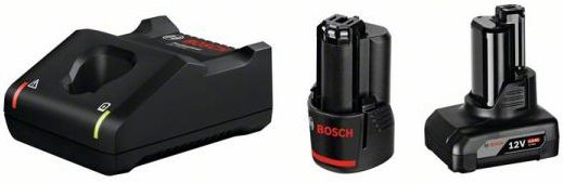 

Аккумулятор с зарядным устройством Bosch 1600A01NC9 (12В/2 Ah + 4 Ah + 12-40В)