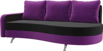 Лига диванов Премьер 105266 (левый, черный/фиолетовый)