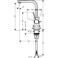 Смеситель Hansgrohe Metris S 31159000