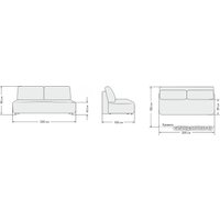 Диван Craftmebel Dandy mini (БНП, ткань, malmo бежевый)