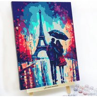 Картина по номерам Red Panda Париж под дождем p55032