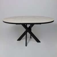 Кухонный стол Мамадома Ronaldo-120 раздвижной 120-160 (onyx premium cer/черный)