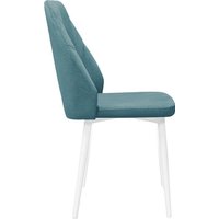 Стул Трия Капри конус Т2 исп.2 (белый муар/велюр бирюзовый)