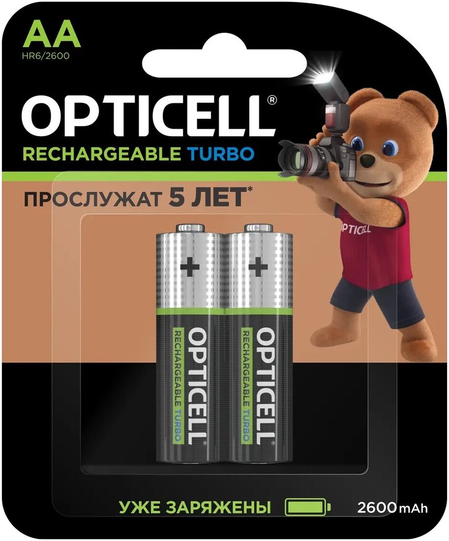 

Аккумулятор Opticell Turbo Rechargeable AA (2 шт)