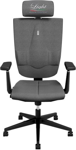 Офисное кресло Kulik System Space (азур, с подголовником, с подлокотником, серый)