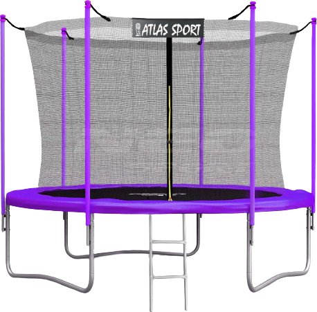 

Батут Atlas Sport 312 см - 10ft (с лестницей, внутренняя сетка, сливовый)