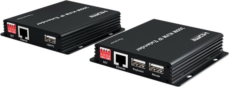 Удлинитель USBTOP HDMI USB по витой паре RJ45 UTP (LAN) до 300 метров, FullHD 1080p, EDID (1 приемник, 1 передатчик)