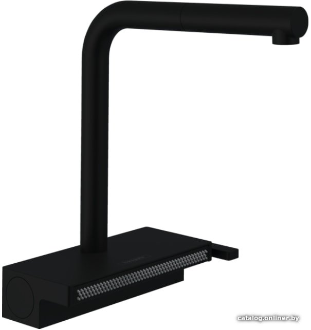 Смеситель Hansgrohe Aquno Select M81 73830670 (матовый черный)