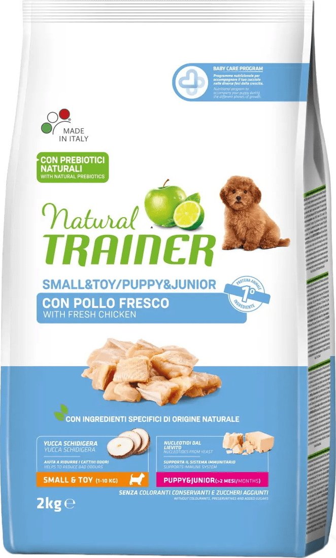 

Сухой корм для собак Trainer Natural Puppy&Junior Mini with Chicken (для щенков и юниоров мелких пород с курицей) 2 кг