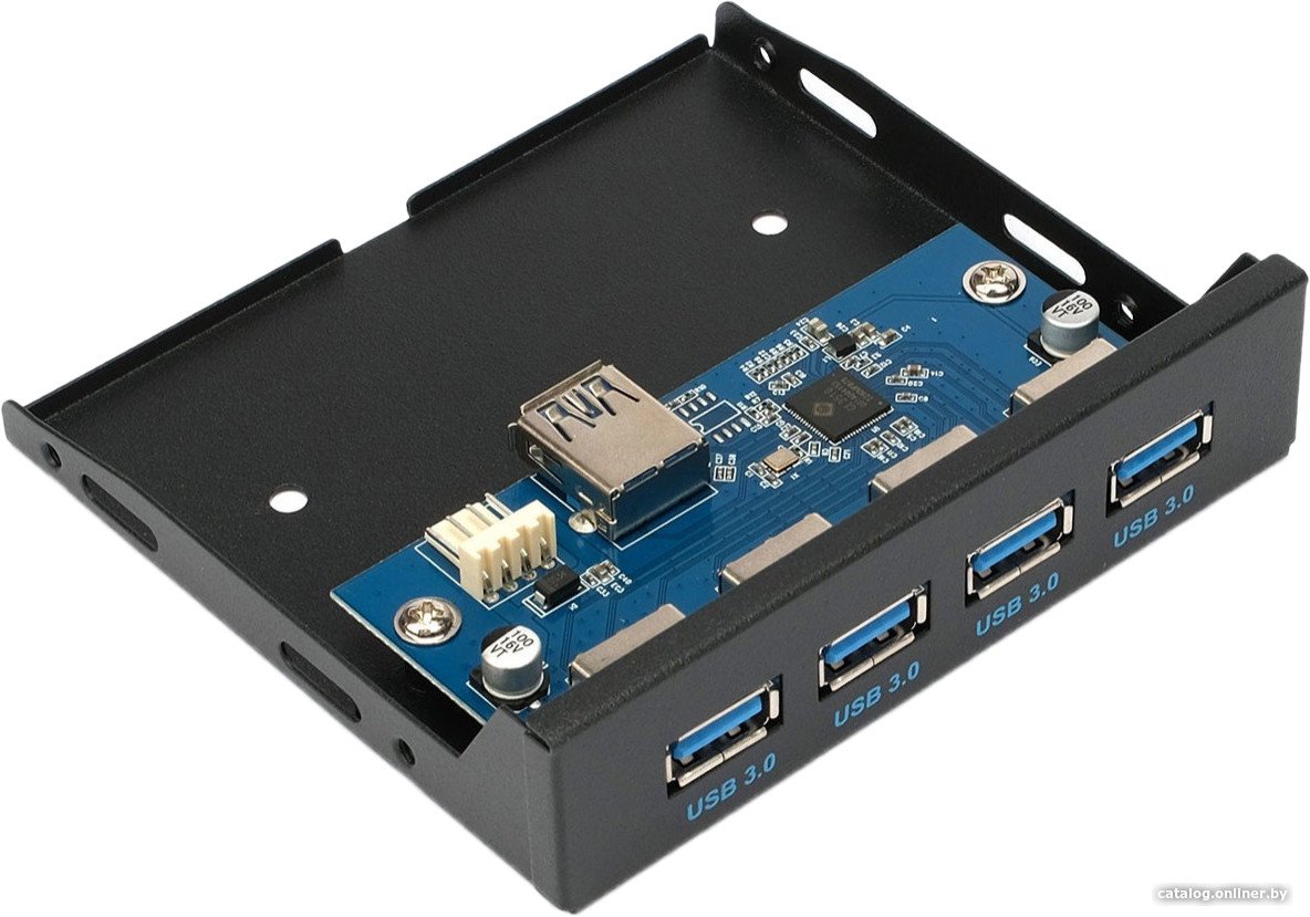 Планка портов на переднюю панель Gembird FP3.5-USB3-4A