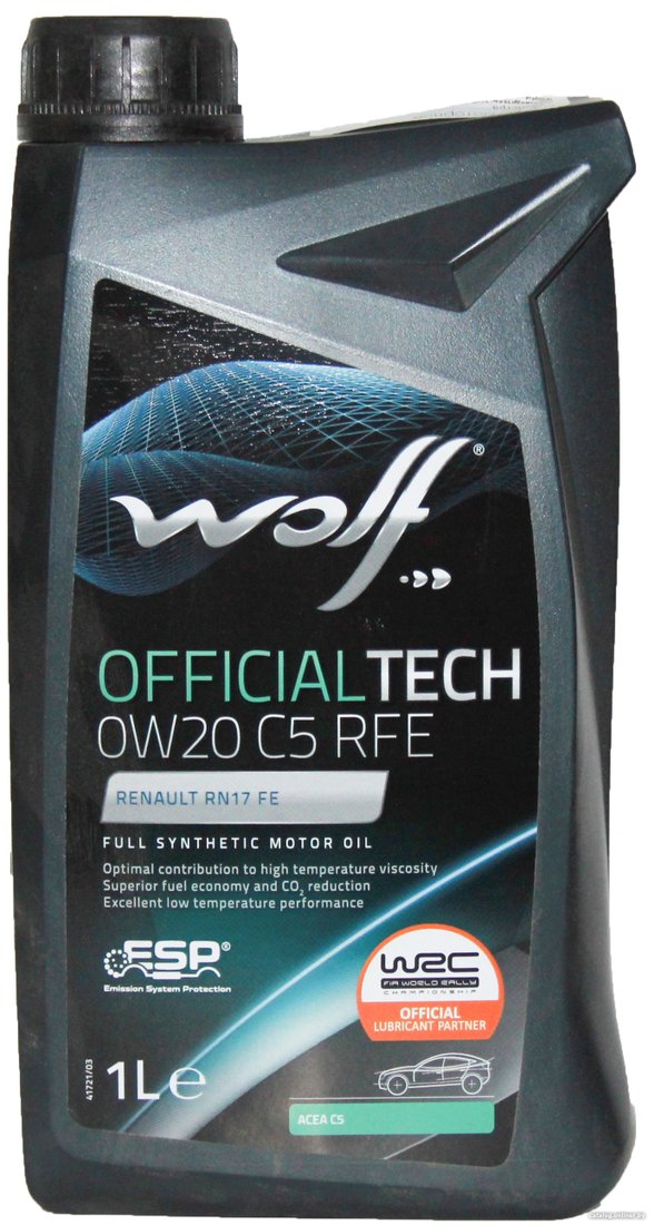 Моторное масло Wolf OfficialTech 0W-20 C5 RFE 1л