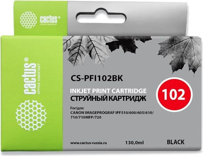 

Картридж CACTUS CS-PFI102BK (аналог Canon PFI102BK)