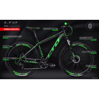 Велосипед LTD Rebel 730 27.5 2022 (черный/зеленый)