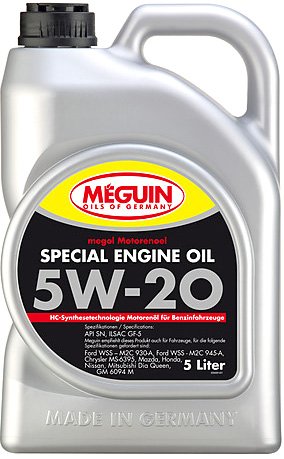 

Моторное масло Meguin Megol Special Engine Oil 5W-20 5л [9499]