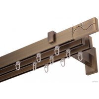 Карниз для штор Lm Decor Флэт Лайн Артис тройной (антик, 1.6м)