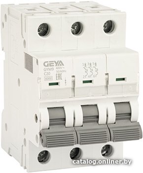 Выключатель автоматический GEYA GYM9 3P 20А C 6кА GYM93P20C