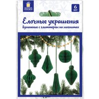 Елочная игрушка Золотая сказка 592541 (6 шт, изумрудный)