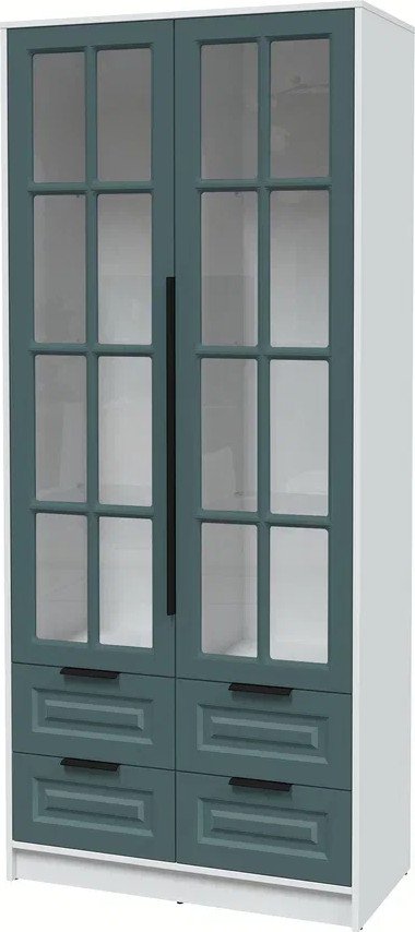 

Шкаф-витрина Интерлиния Концепт КТ-ШВ2 Деко (белый платинум/верде)