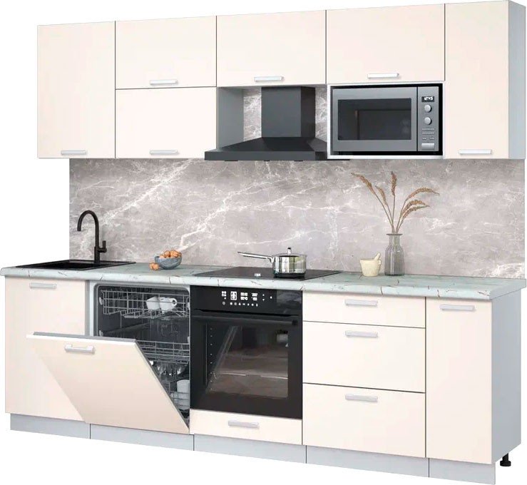 

Готовая кухня Интерлиния Мила Лайт 2.6-ПМ2 (персидский жемчуг/персидский жемчуг/серый каспий)