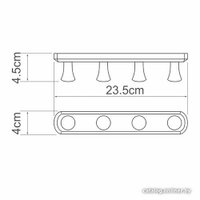 Планка с крючками Wasserkraft K-1094