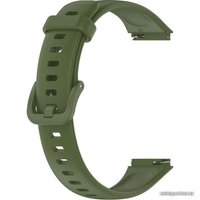 Ремешок Rumi силиконовый для Huawei Band 7 (темно-зеленый)