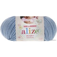 Пряжа для вязания Alize Baby Wool 350 (175 м, светло-голубой, 10 мотков)