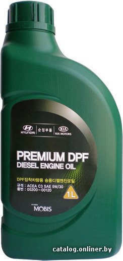 Моторное масло Hyundai/KIA Premium DPF Diesel 5W-30