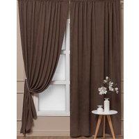 Комплект штор Amore Mio Вельвет Canvas-018 150x270 92058 (коричневый)