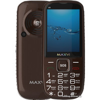 Кнопочный телефон Maxvi B9 (коричневый)