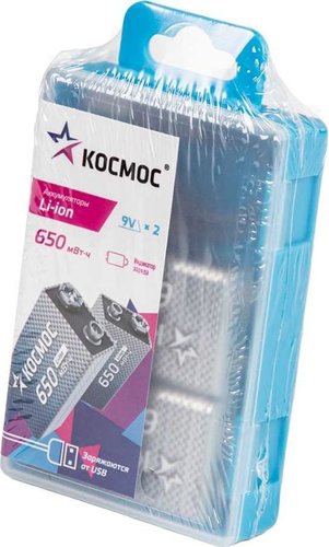 Аккумулятор КОСМОС KOCLi9V650mAh2B