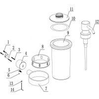 Дозатор для жидкого мыла Abber Osten 316 AA185A9BG (брашированное светлое золото)