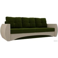 Диван Лига диванов Сатурн 28173 (микровельвет, зеленый/бежевый)