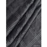 Плед Tex Republic Elite Клетка Фланель Евро 93380 (темно-серый)