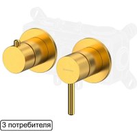 Смеситель Whitecross Y1243GLB (брашированное золото)