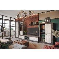 Горка КМК Мебель Лондон 0919 (оникс/бетон светлый) в Бобруйске