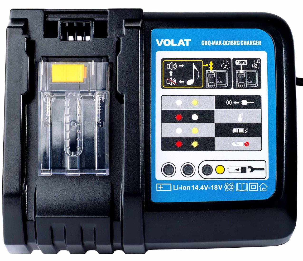 

Зарядное устройство VOLAT CDQ-MAK-DC18RC (14.4-18В)