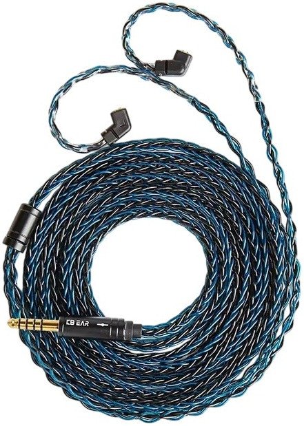 Кабель Kbear ST12 Plus 3.5 мм QDC (2 м, черный/синий)