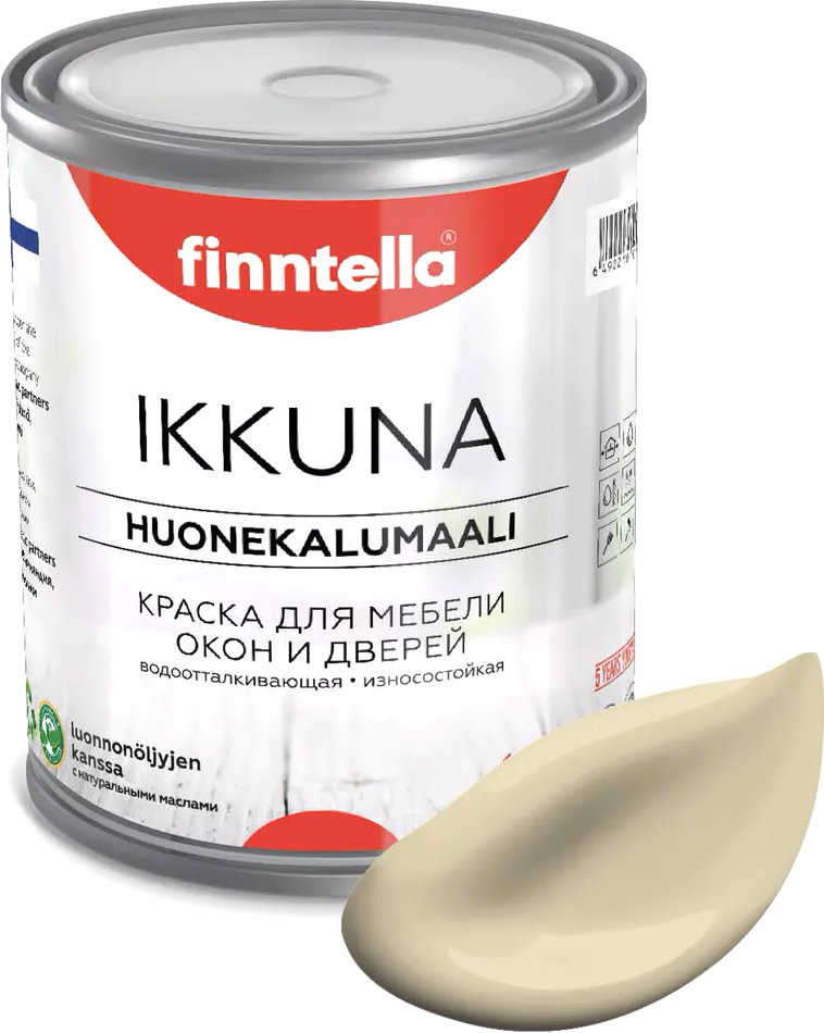 

Краска Finntella Ikkuna Hiekka F-34-1-3-FL070 2.7 л (светло-песочный)