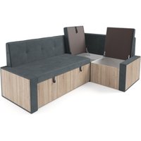 Угловой диван Мебель-АРС Таллин 191x83x121 (велюр серо-синий HB-178 26)