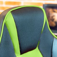 Игровое (геймерское) кресло GetActive JOBisDONE (черный/зеленый)