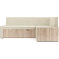 Угловой диван Мебель-АРС Таллин 191x83x121 (бархат бежевый Star Velvet 6 Light Beige)