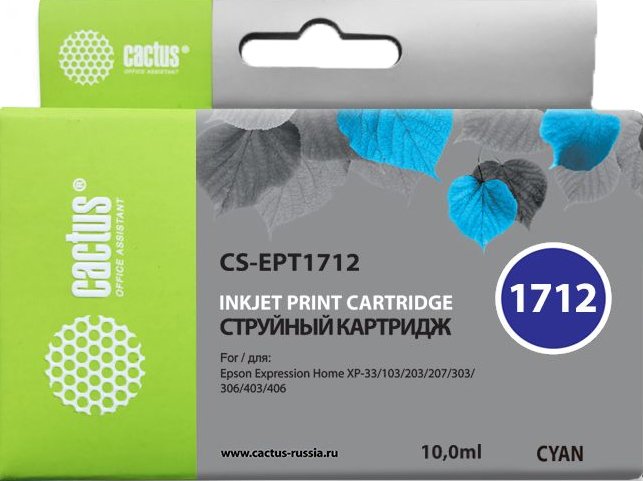 

Картридж CACTUS CS-EPT1712 (аналог Epson C13T17124A10)