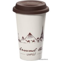 Многоразовый стакан DeLonghi DLSC057 0.3л (белый/коричневый)