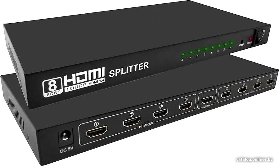 Разветвитель USBTOP 1x8 HDMI FullHD 1080p 3D (ver.02)