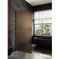 Душевая стенка MaybahGlass 89x195 MGD-734-2ш (бронзовое матовое стекло/бронза)