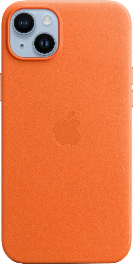 

Чехол для телефона Apple MagSafe Leather Case для iPhone 14 Plus (оранжевый)