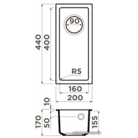 Кухонная мойка Omoikiri Bosen 20-U-PL 4993227 (платина)