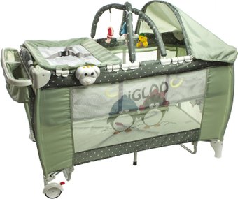 ForKiddy Arena lux 2020 (оливковый с пингвинчиками)