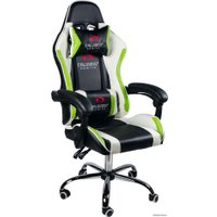 Игровое (геймерское) кресло Calviano Ultimato (черный/белый/салатовый)